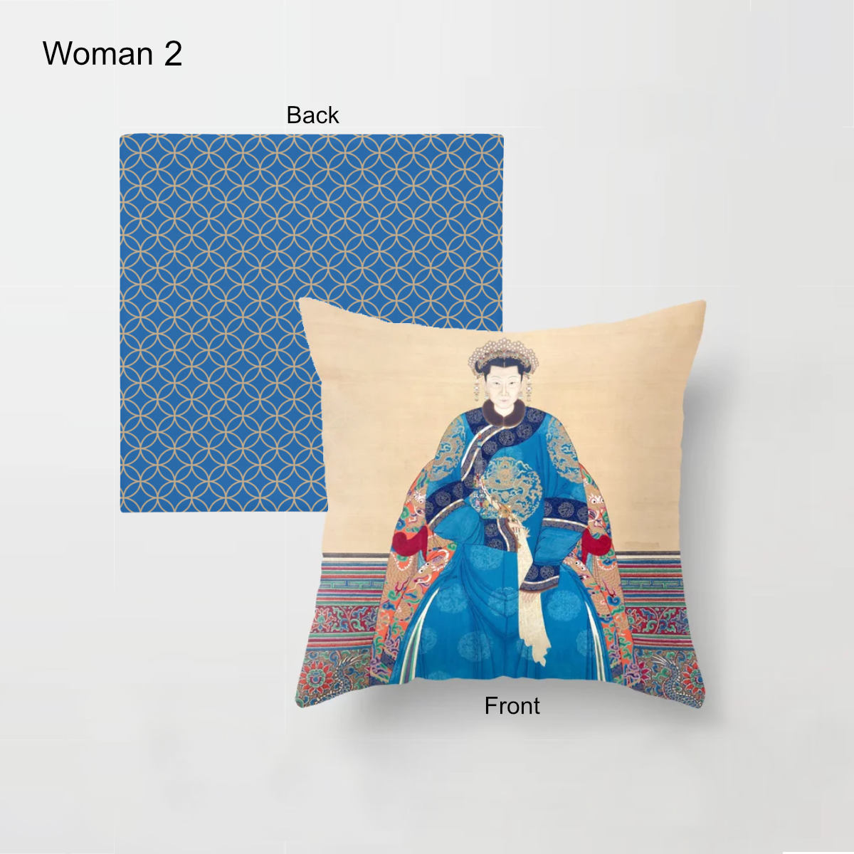 Chinese ancestor Imperial lady cushion cover
