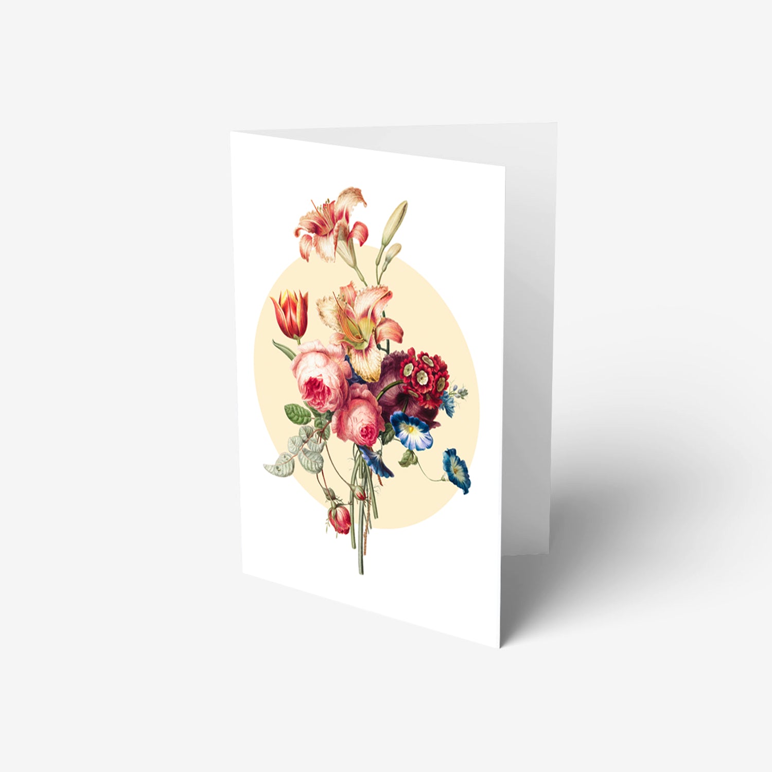 blank A floral greeting card with a stunning botanical illustration