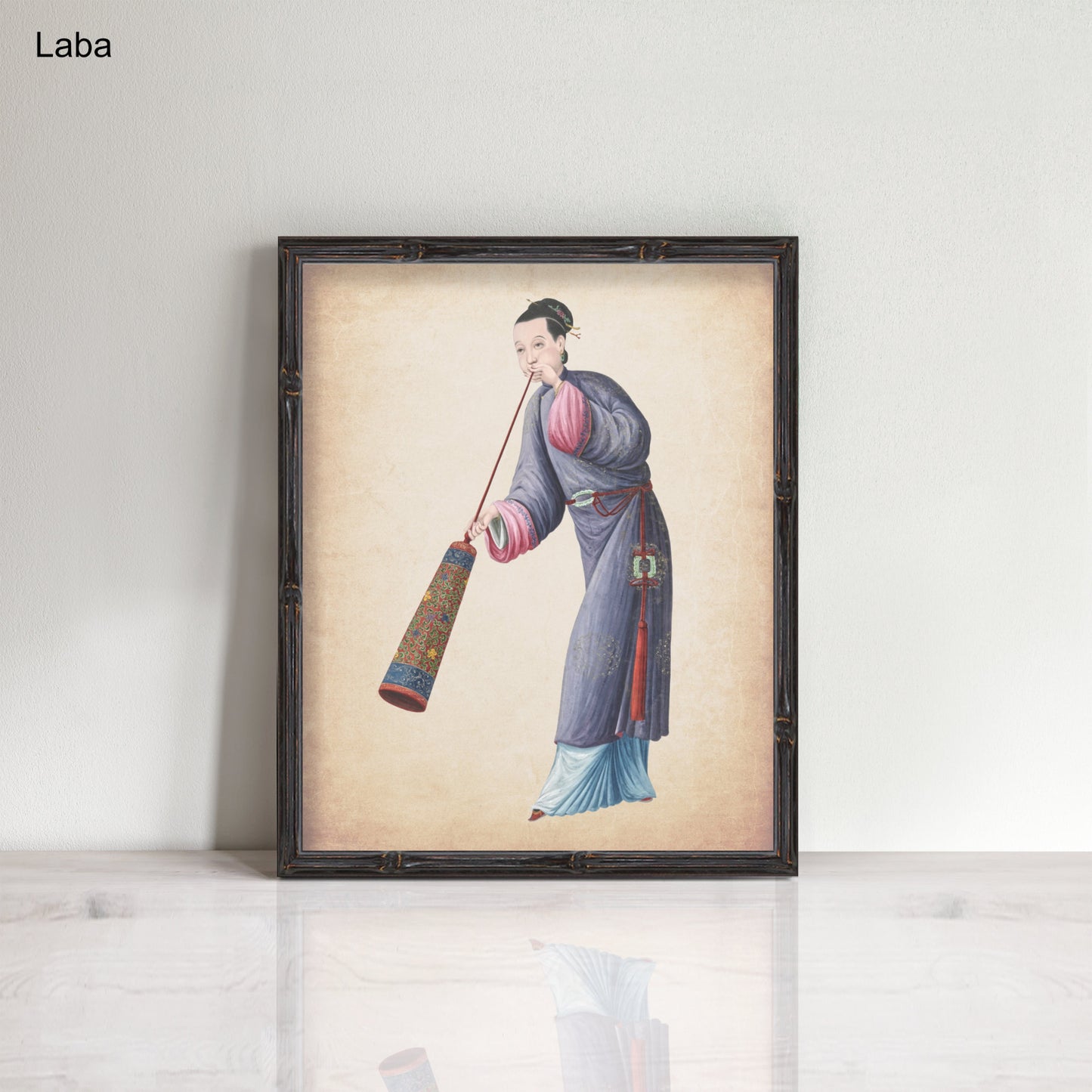 Vintage Chinese Musician Wall Art Prints - Chinoiserie Gallery Wall Decor