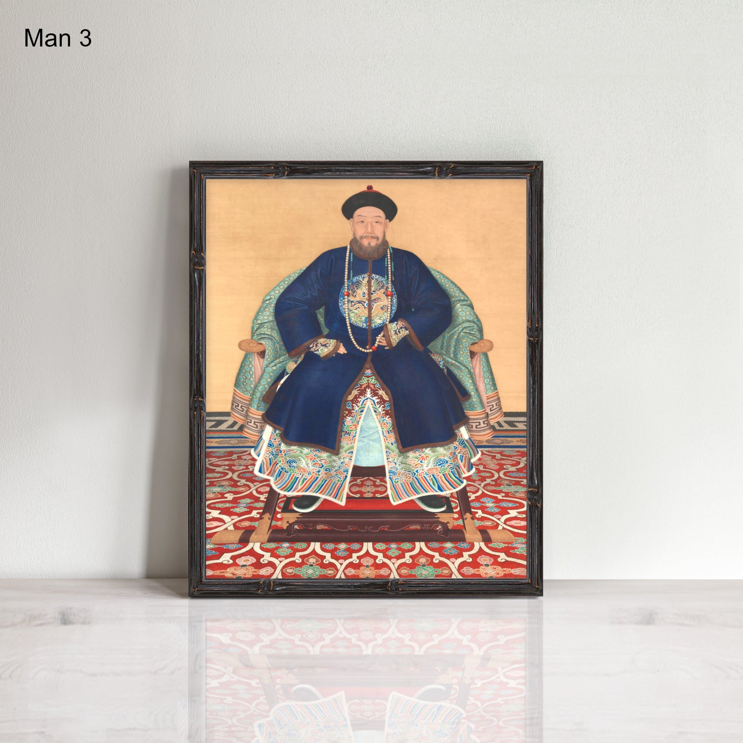 Vintage Chinese ancestor portrait prints