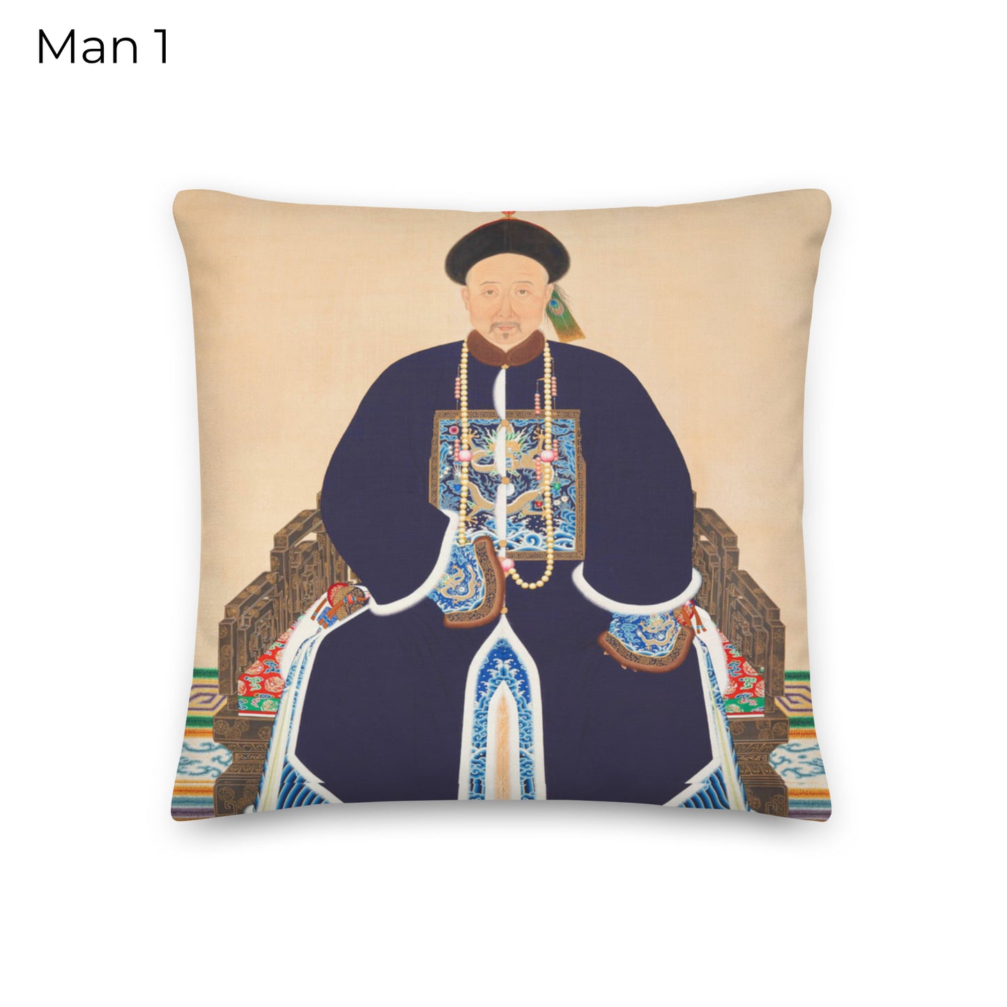 Chinese Ancestor Portrait Cushion Covers