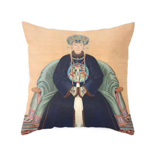 Chinese ancestor lady cushion cover