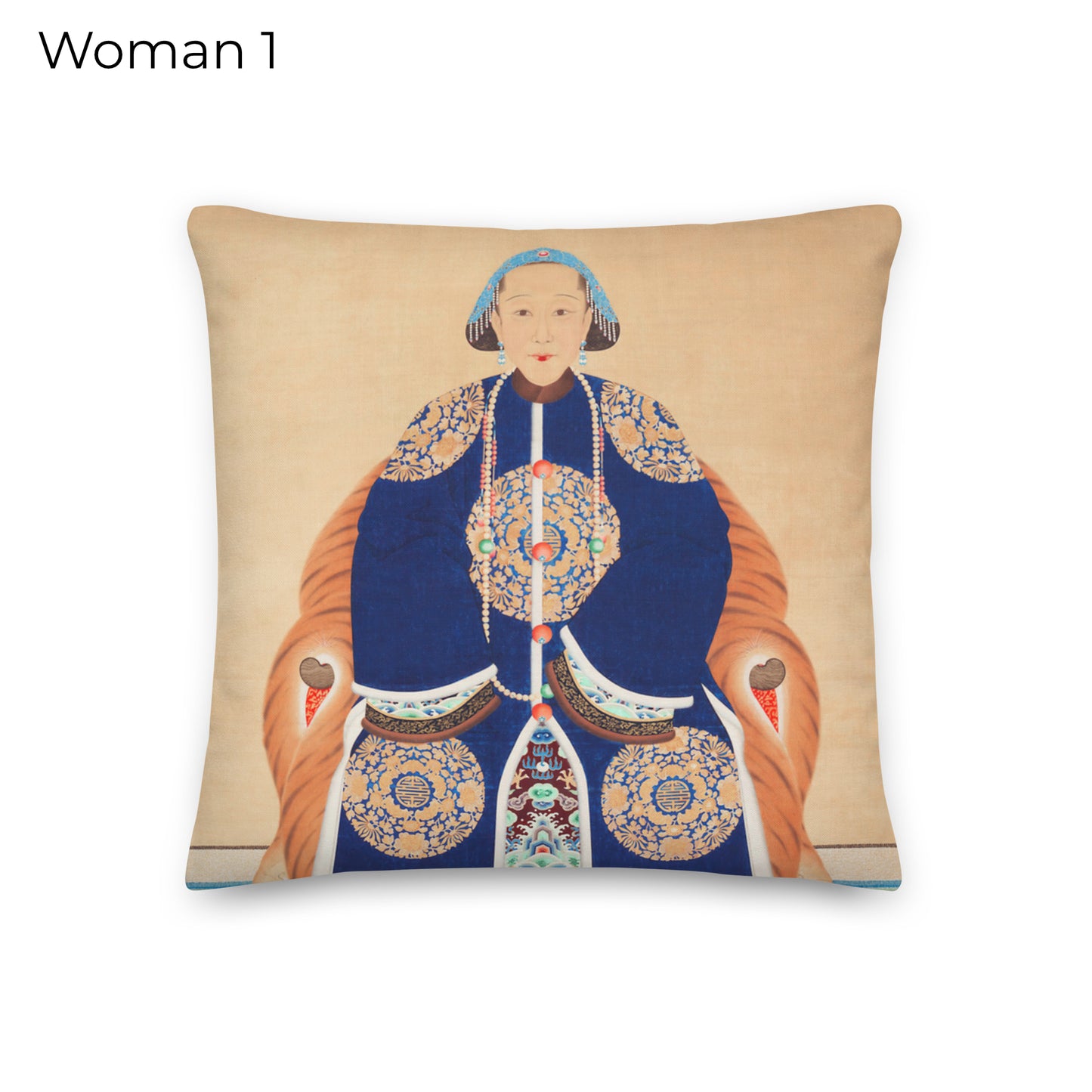 Chinese Ancestor Portrait Cushion Covers