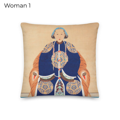 Chinese Ancestor Portrait Cushion Covers