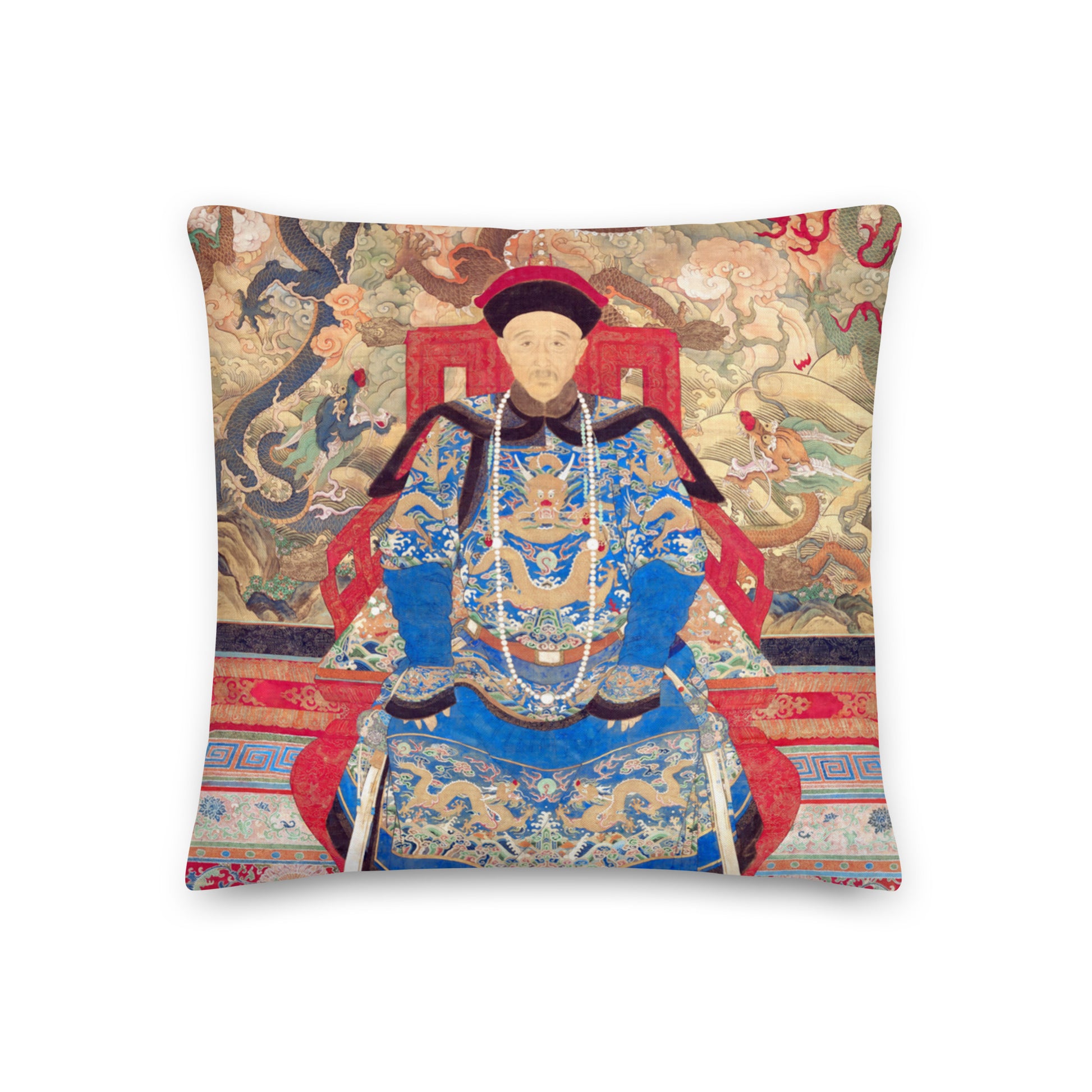Chinese prince from the 18th century decorates this beautiful cushions cover