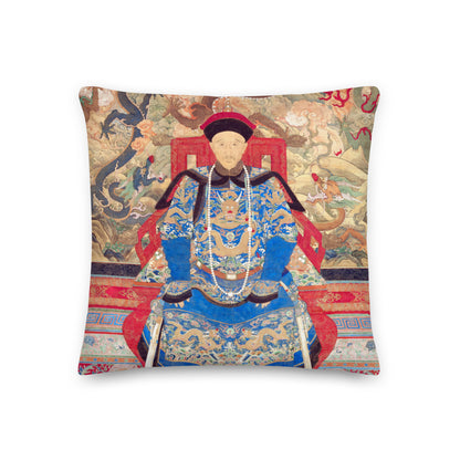 Chinese prince from the 18th century decorates this beautiful cushions cover