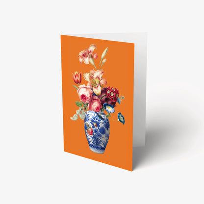 Floral ginger jar greeting cards set of six