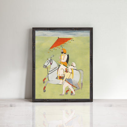 Vintage Persian Prince and Indian Raja on Horseback prints