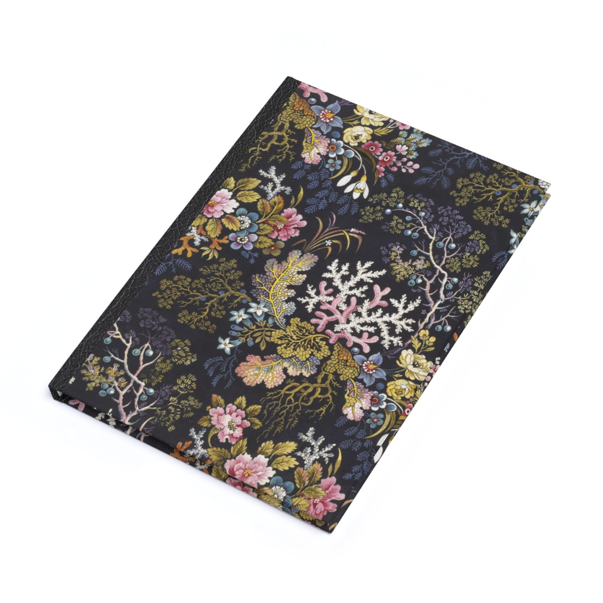 floral notebook with vintage eaweed and coral design