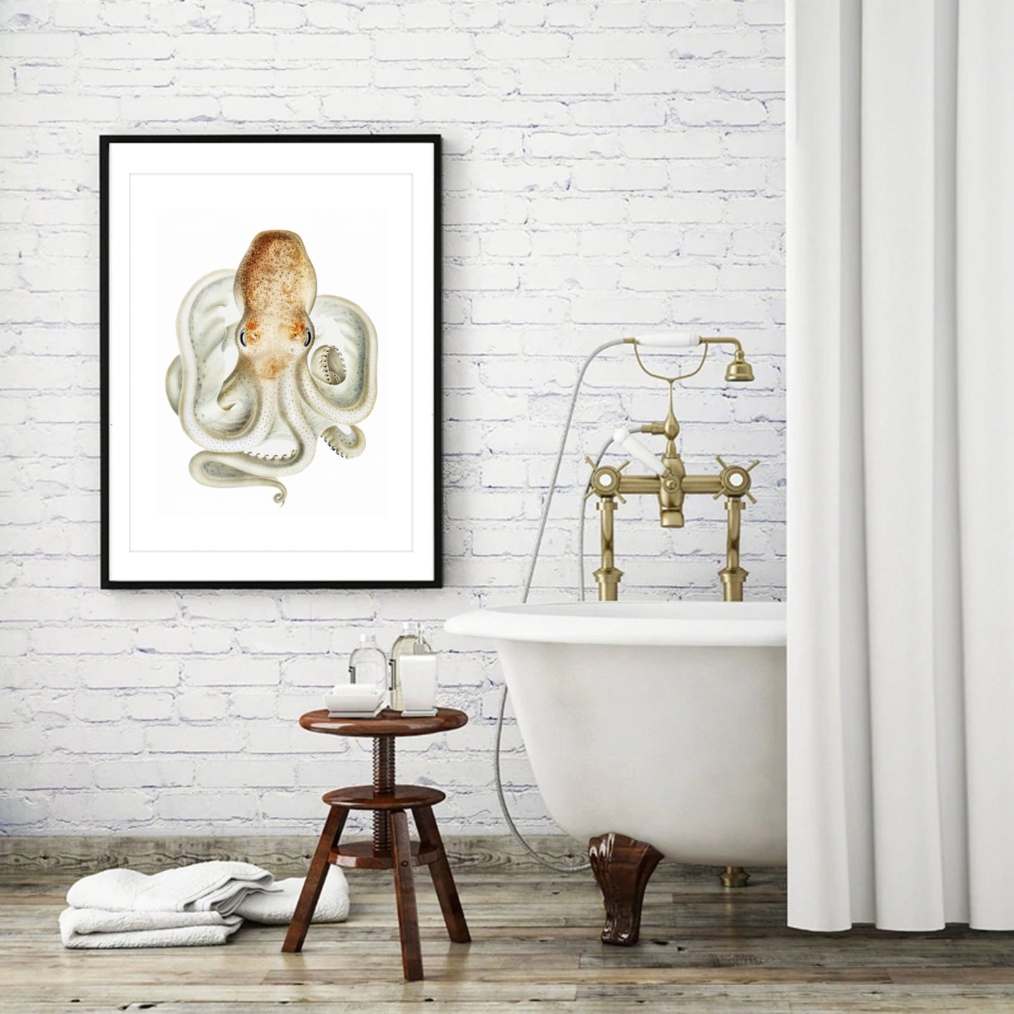 Vintage octopus print