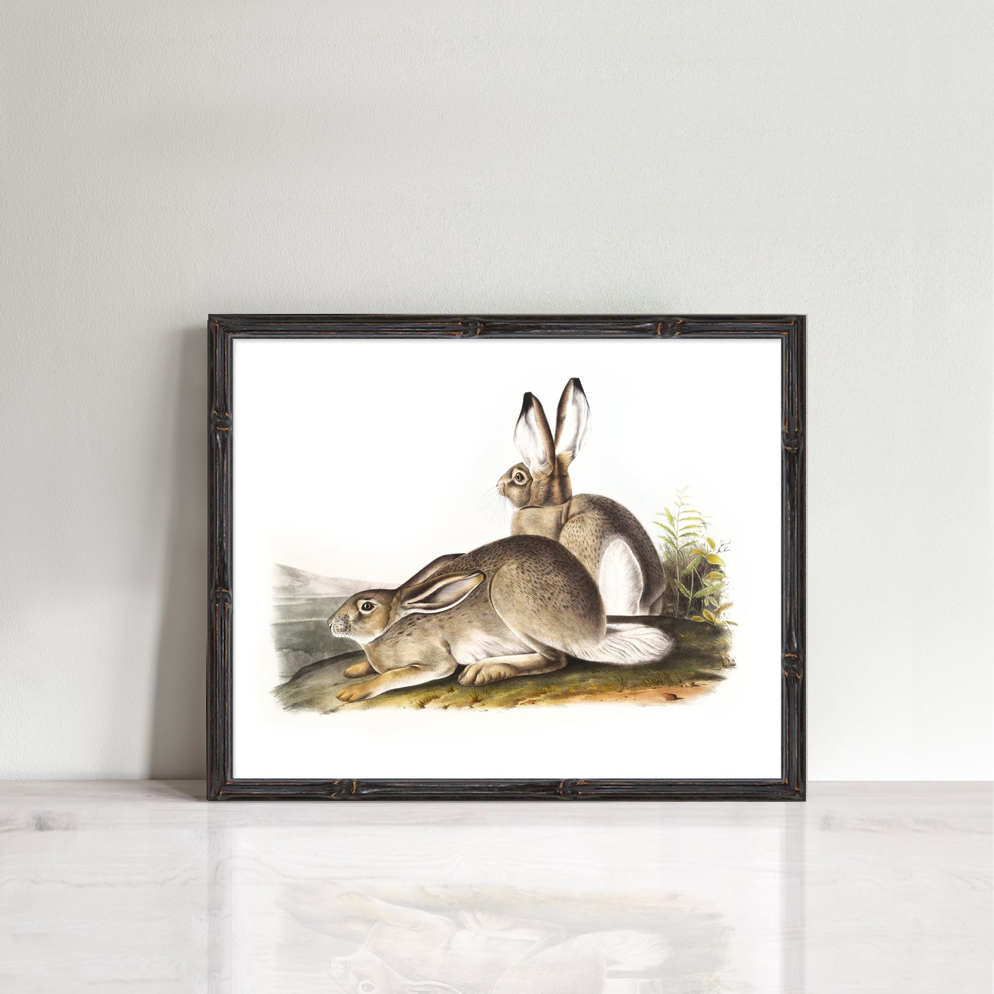 vintage rabbit print hares