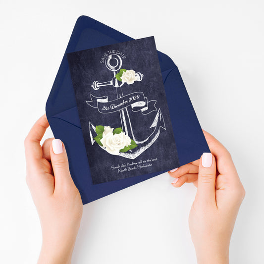 Anchors away save the date - PRINTABLE FILE