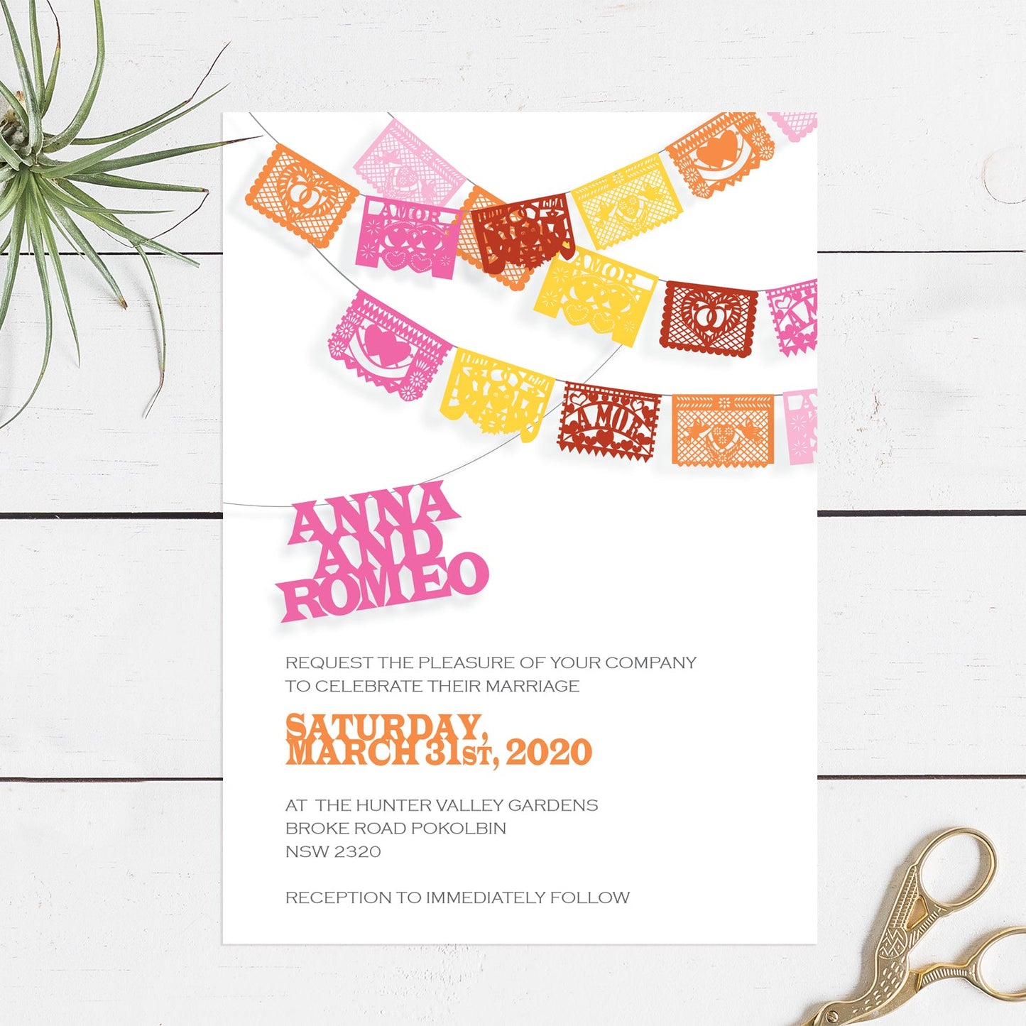 Fiesta wedding invitation - PRINTABLE FILE