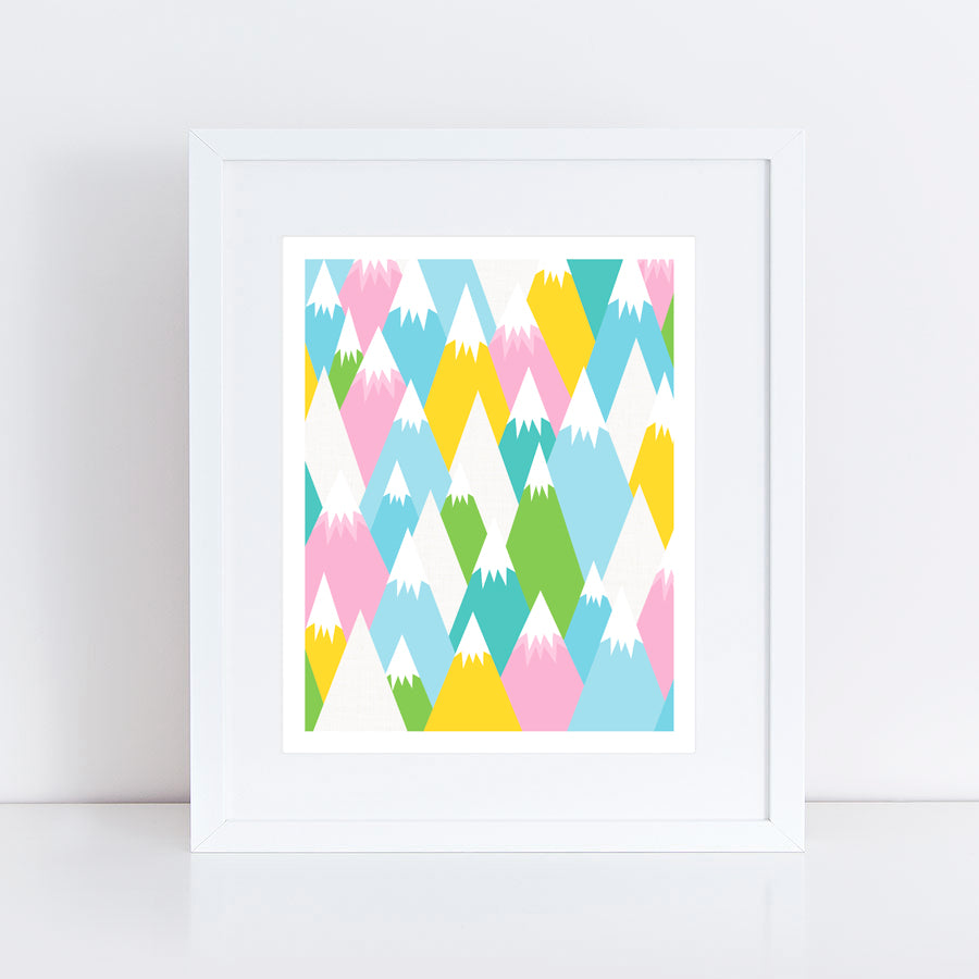 Snowy mountains print