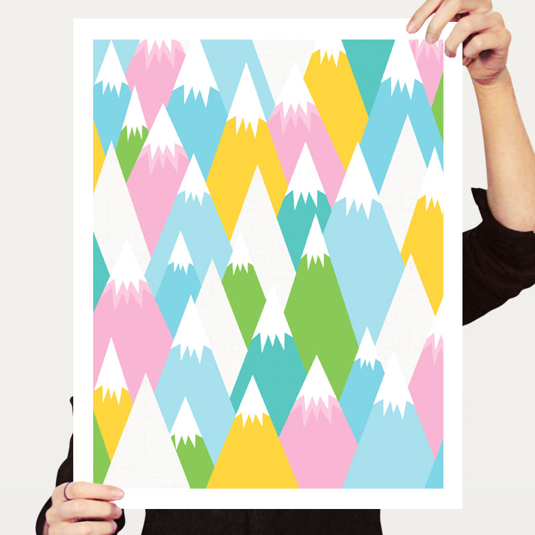 Snowy mountains print