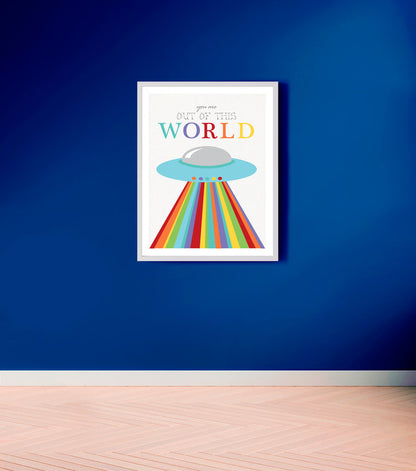 Out of this world flying saucer print