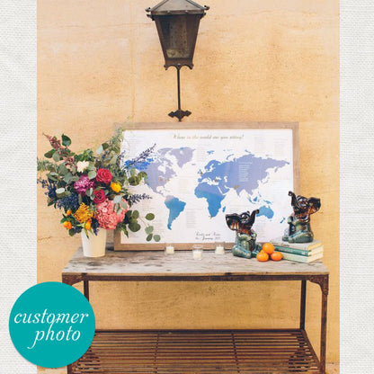 World Map wedding seating chart