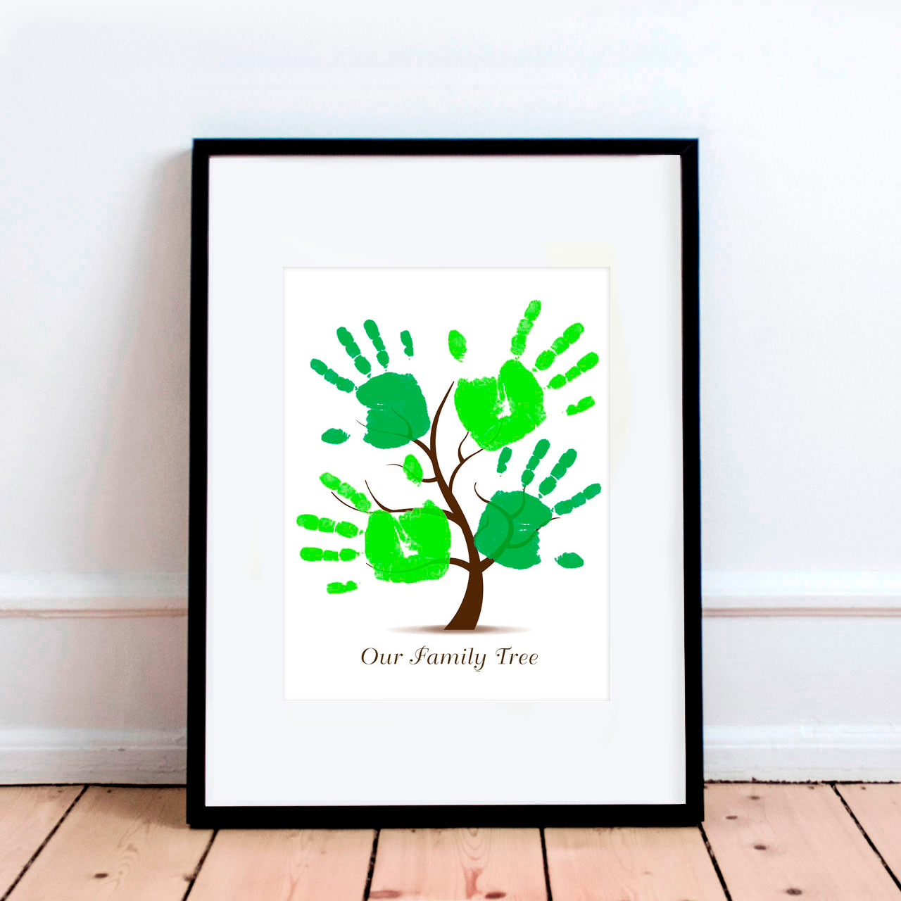 Kids handprint family tree template - PRINTABLE FILE