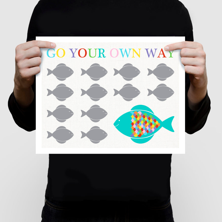 Go your own way fish print