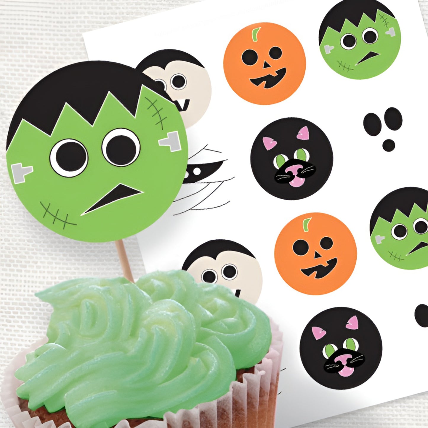 creepy characters party circles - PRINTABLE FILE