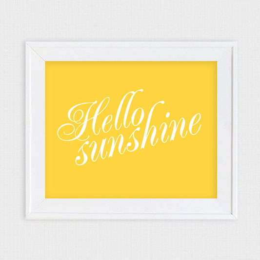 Hello sunshine yellow print