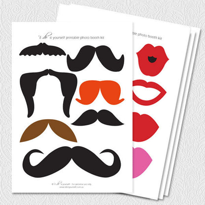 Photo booth props - PRINTABLE FILE