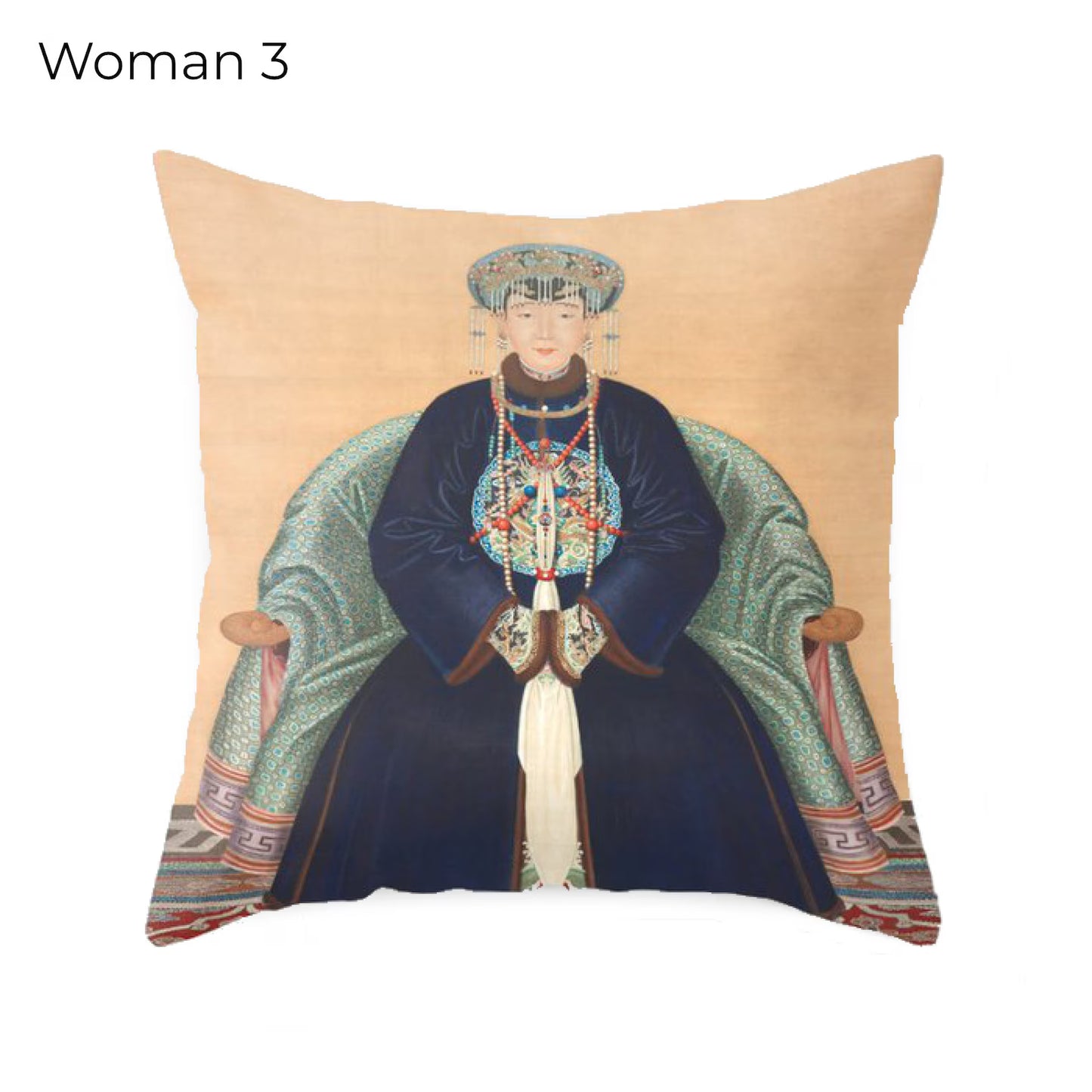 Chinese Ancestor Portrait Cushion Covers