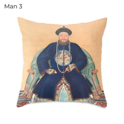 Chinese Ancestor Portrait Cushion Covers
