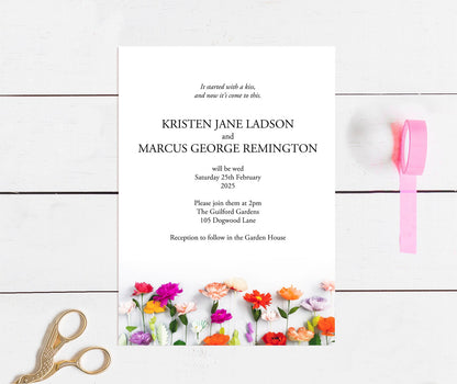 Bloom floral invite - INSTANT DOWNLOAD PDF