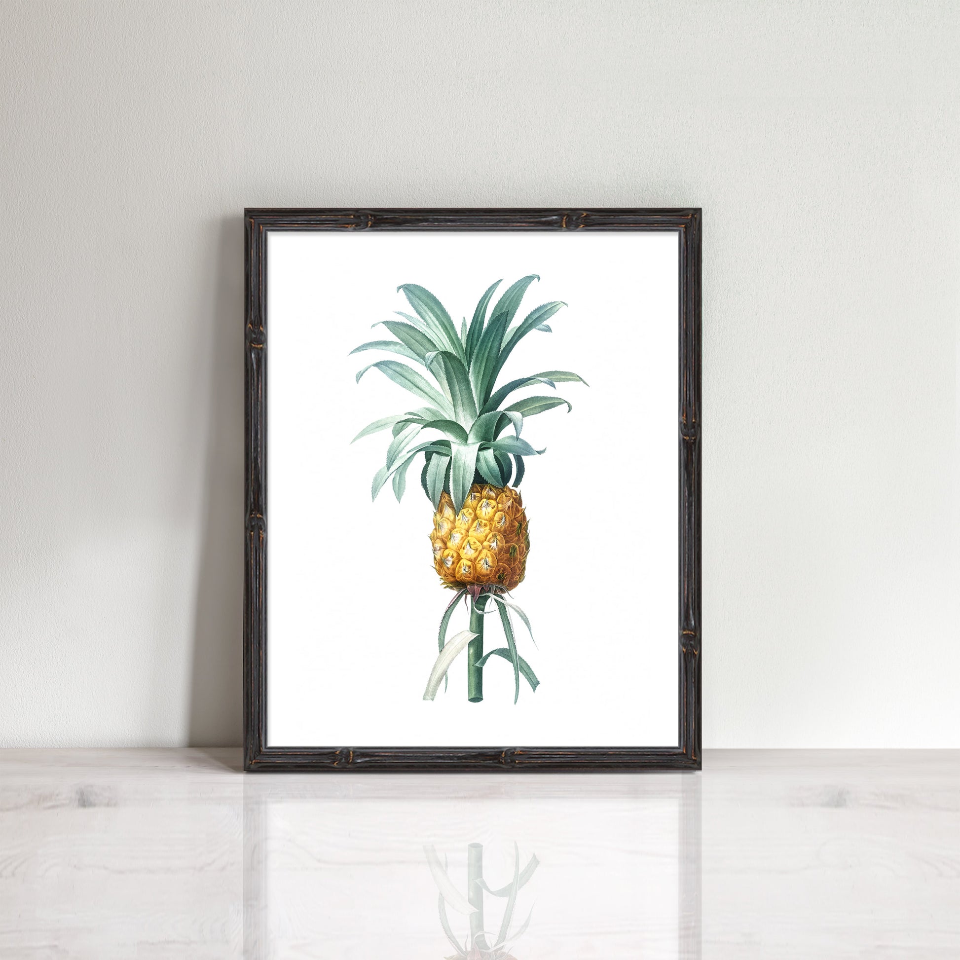 beautiful print of a vintage pineapple