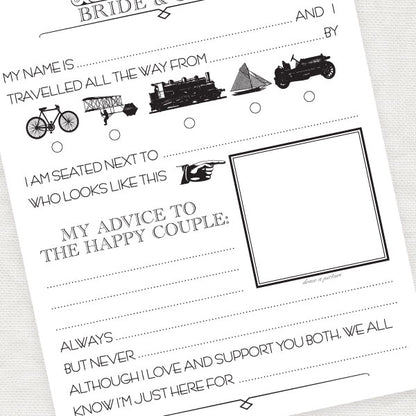 Leave a note for the bride and groom - INSTANT DOWNLOAD PDF