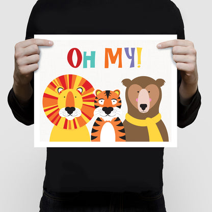 Lions and tigers and bears oh my print