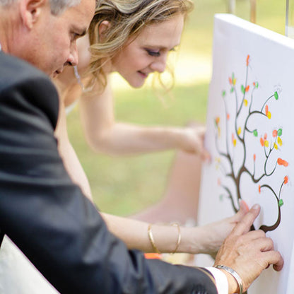 Tree of love fingerprint guest book print