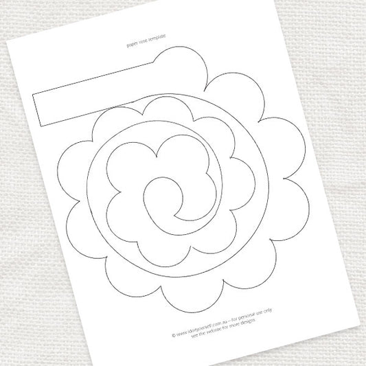 FREE paper rose template