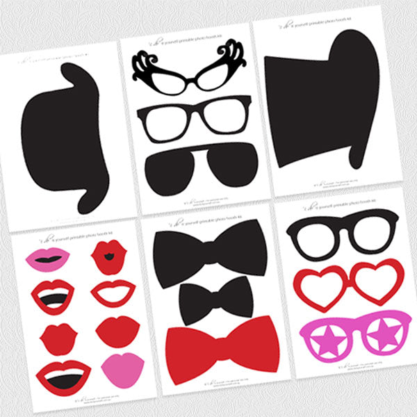 Photo booth props - PRINTABLE FILE