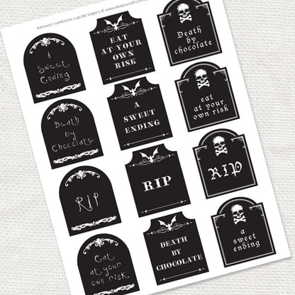 tombstone toppers party circles - PRINTABLE FILE