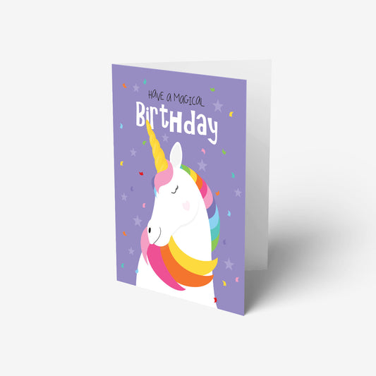Unicorn have a magical birthday card